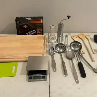Cutting Boards, Food Scales, Utensils, Salt And Pepper