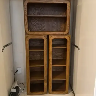 Three Piece Modular Wood Shelving