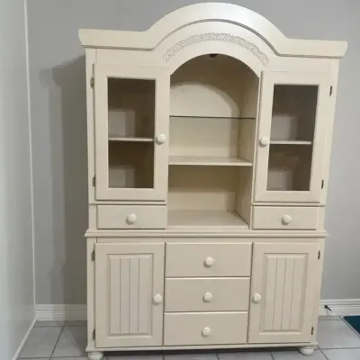 Lighted Wood Hutch