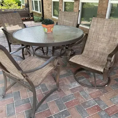 Metal Patio Table And 4 Chairs