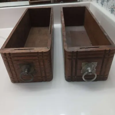 2 Vintage Singer Sewing Machine Drawers 
