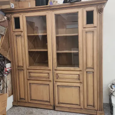 China Hutch with Interior Lighting, 2-Piece