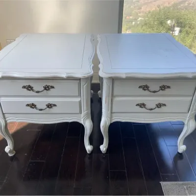 Hammary French Provincial Nightstands or End Tables, Pair