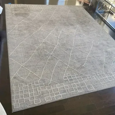 Gray Contemporary Feizy Area Rug 8x10 Ft