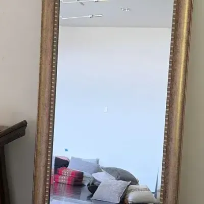 Oversized Wood Frame Mirror