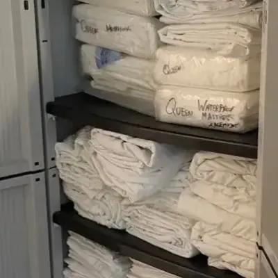 White Queen Bed Linen Sets, Large Lot