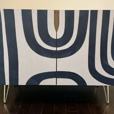 Modern Graphic 2-Door Cabinet