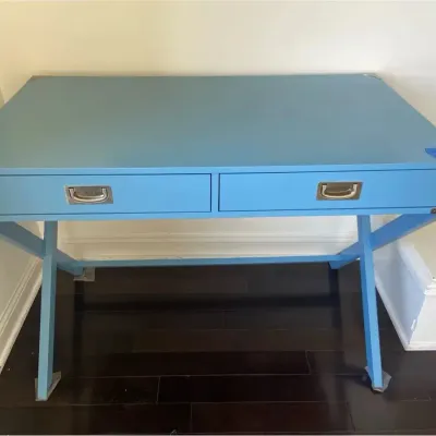 Blue Modern Desk, MidCentury Modern-Inspired