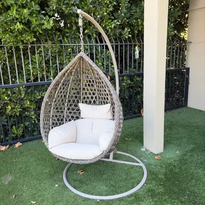 Hanging Faux Wicker Patio Chair
