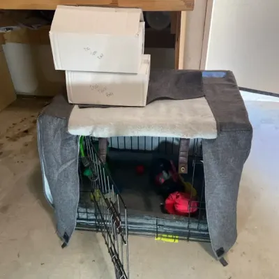 Small Dog Crate, Cover And Dog Trash Bags