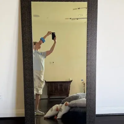 Repousse Resin Oversized Mirror, Machine Made