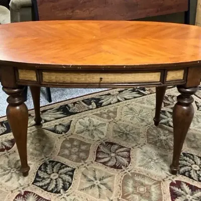 Vintage Oval Dining Table, Moderate Wear 