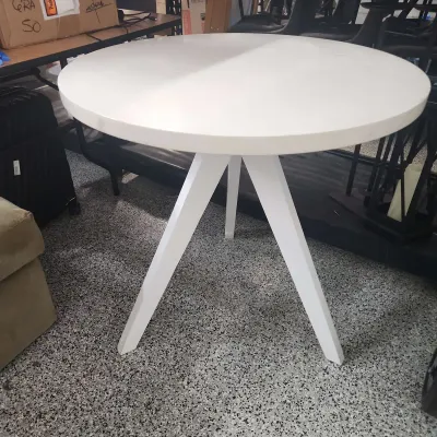 White Pedestal Cocktail Table