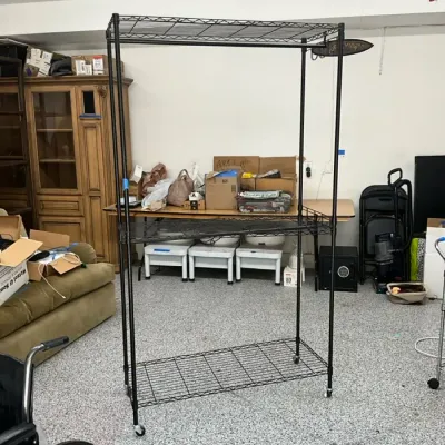 Rolling Wire Shelf Units, 2 Pieces 