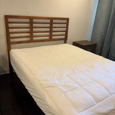 Scandinavian-Style Queen Headboard and Bed Frame