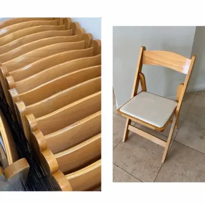 Richwood Imports European Beechwood Padded Folding Chairs, 22 Pieces 