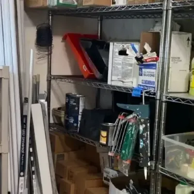 Metal Wire 5-Rack Shelving and Hardware Supplies