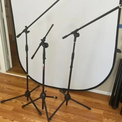Three Music Microphone Stands