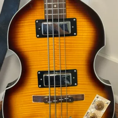 Johnson Violin-Style Electric Bass with Hard Case