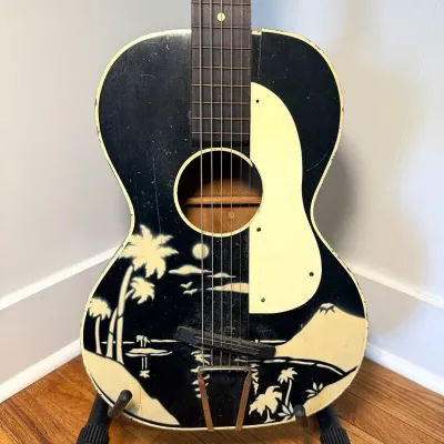 Vintage-style Guitar Wall Art