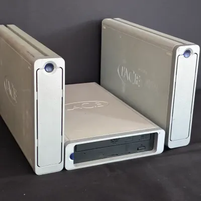 Lacie Vertical Hard Drive And Horizontal Drive/Burner