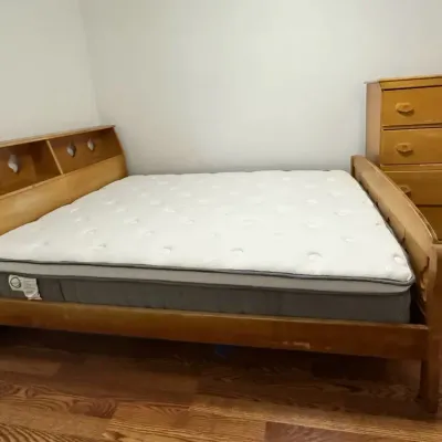 Tencel Full Size Mattress With Bed Frame And Chest Of Drawers