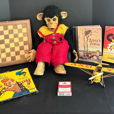 Vintage Toys Featuring Zip The Chimp! 