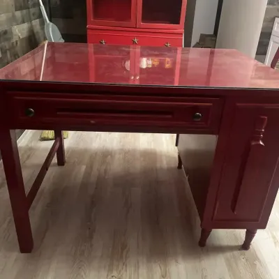 Unique Two Sided Red Desk