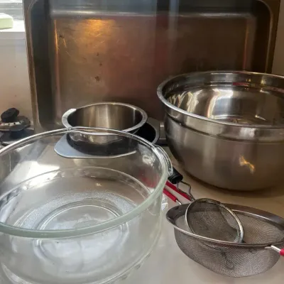 Stainless Steel Bowls And Tray