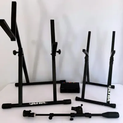 Lot of ULTRA Adjustable Keyboard/Equipment Stands with Boom Arm & Audio Selector