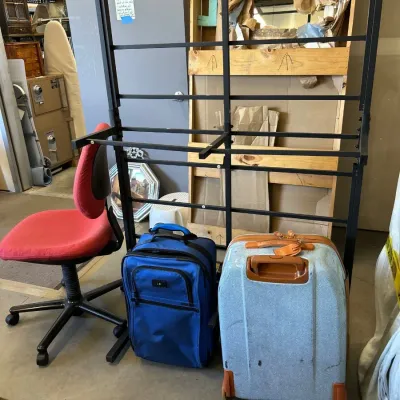 Luggage; bed frames