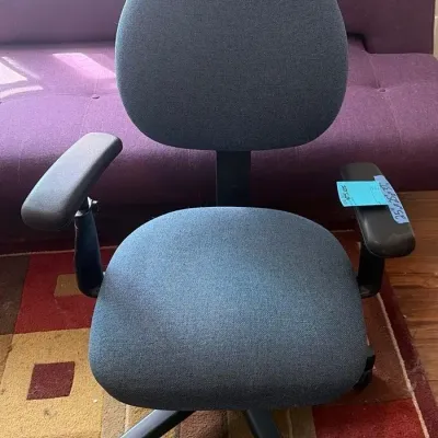 Blue Fabric Office Chair 25” W x 25” D X 37” H