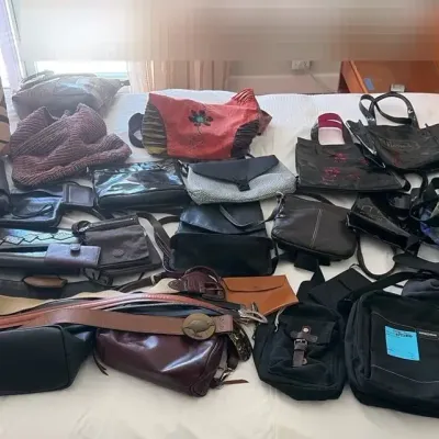 Women’s Black And Brown Handbags, Belts, Umbrellas 