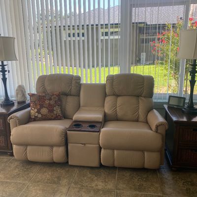 Leather Loveseat 