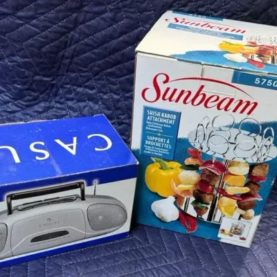 NIB Shishkabob Set And Cassette/radio