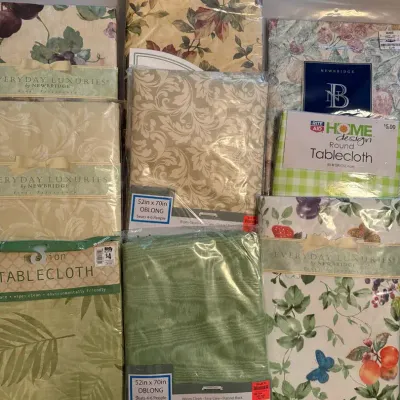 NIP Vinyl Table Cloths Lot