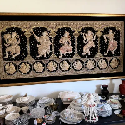 Sale Photo Thumbnail #7: How do you say "Kalaga"? Mounted and framed, this piece of art is VERY heavy!