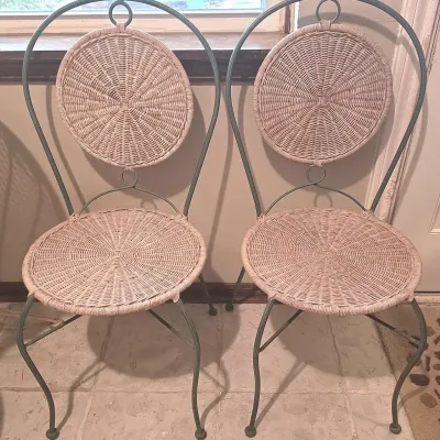 Wicker Bistro Chairs (2)