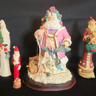 Assortment Of Holiday Santas