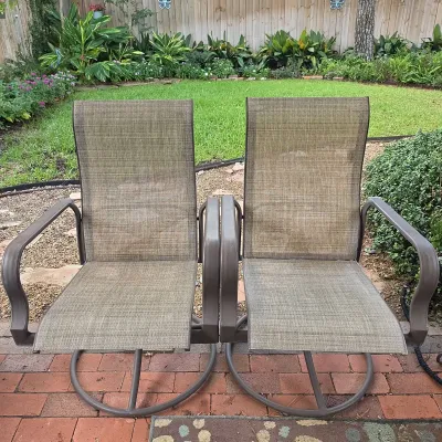 Pair Of Outdoor Swivel Chairs (2)
