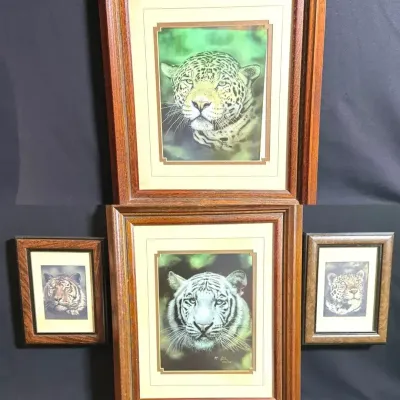 Qua Big Cat Prints Set Of 4