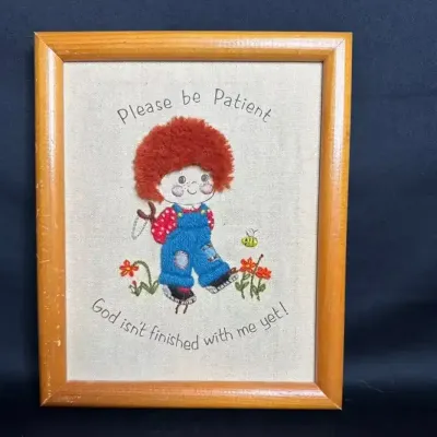 Embroidery Art: Patience Boy