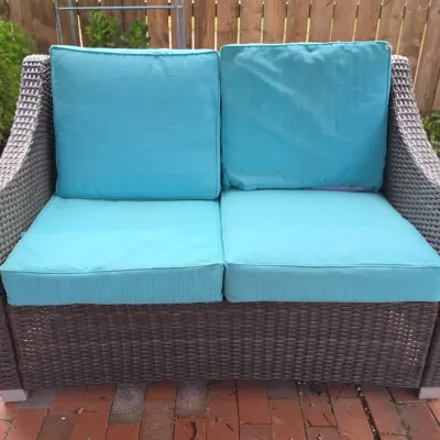 Wicker/Rattan Patio Love Seat