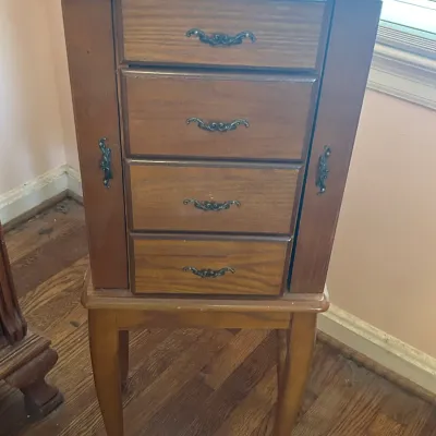 Vintage Standing Jewelry Armoire