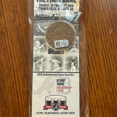 Atlanta Braves Final Game @ Turner Field Authenticated Ticket and Field Dirt