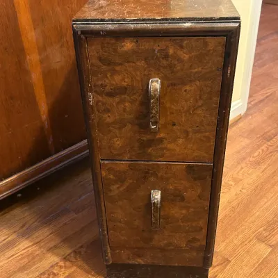 Vintage Art Deco Wood Cabinet