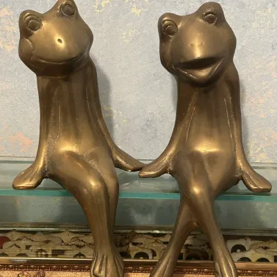 Pair of Solid Brass Frogs
