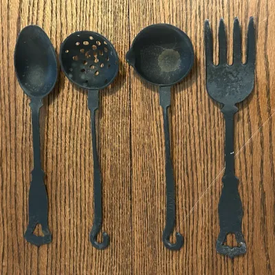 Vintage Cast Iron Kitchen Utensils