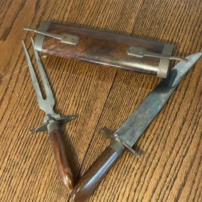 Vintage Meat Carving Set w/ Sheath