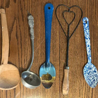 Assorted Vintage Kitchen Utensils and Rug Beater